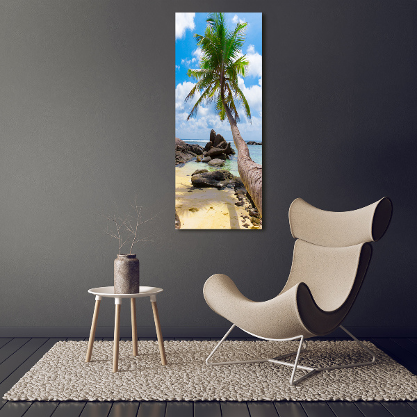 Verticaal schilderij op canvas Tropisch strand