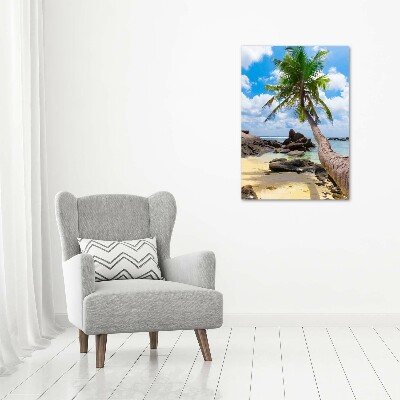 Verticaal schilderij op canvas Tropisch strand
