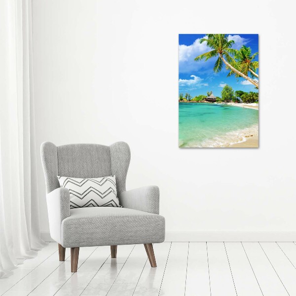 Verticale foto op canvas Tropisch strand