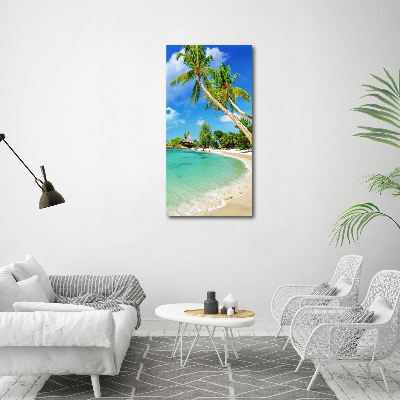 Verticale foto op canvas Tropisch strand