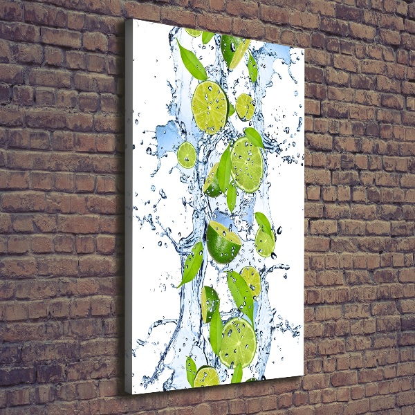 Verticaal schilderij op canvas Kalk en water