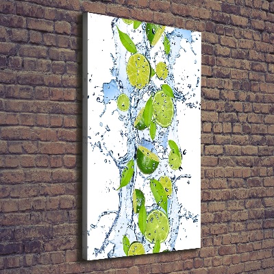 Verticaal schilderij op canvas Kalk en water