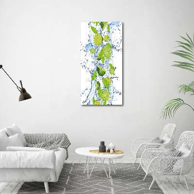 Verticaal schilderij op canvas Kalk en water