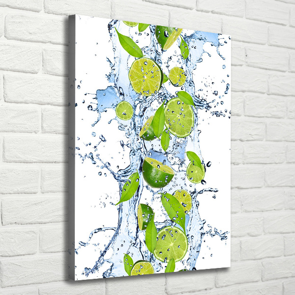 Verticaal schilderij op canvas Kalk en water