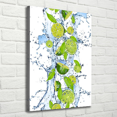 Verticaal schilderij op canvas Kalk en water