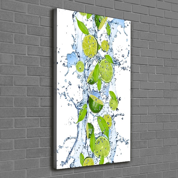 Verticaal schilderij op canvas Kalk en water