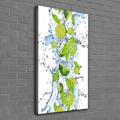 Verticaal schilderij op canvas Kalk en water