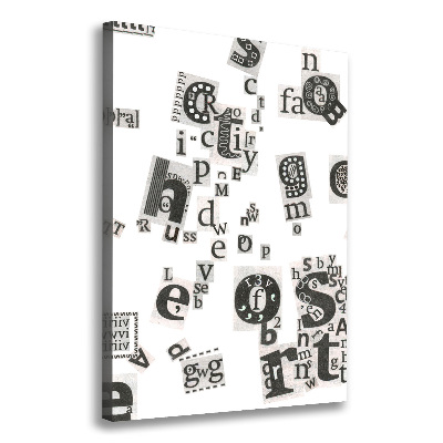Verticale canvasfoto Brieven uit een krant