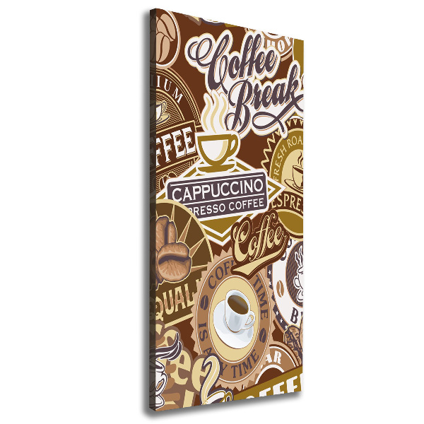 Verticaal canvasschilderij Koffiehuis