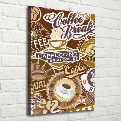 Verticaal canvasschilderij Koffiehuis