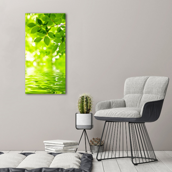 Verticale foto op canvas Groene bladeren