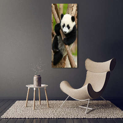 Verticale foto op canvas Panda in een boom