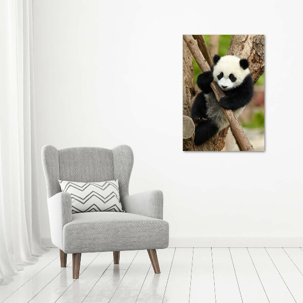 Verticale foto op canvas Panda in een boom