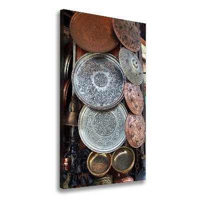 Verticaal canvasschilderij Bazaar in Damascus