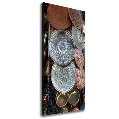 Verticaal canvasschilderij Bazaar in Damascus