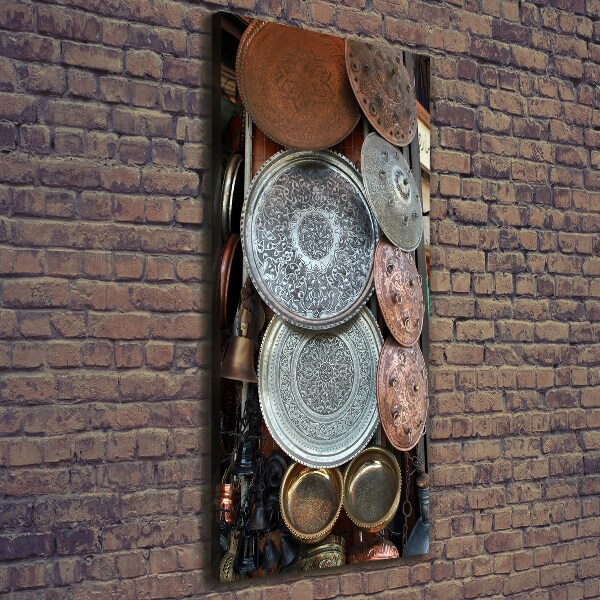 Verticaal canvasschilderij Bazaar in Damascus