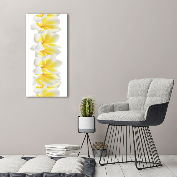 Verticale foto op canvas Plumeria