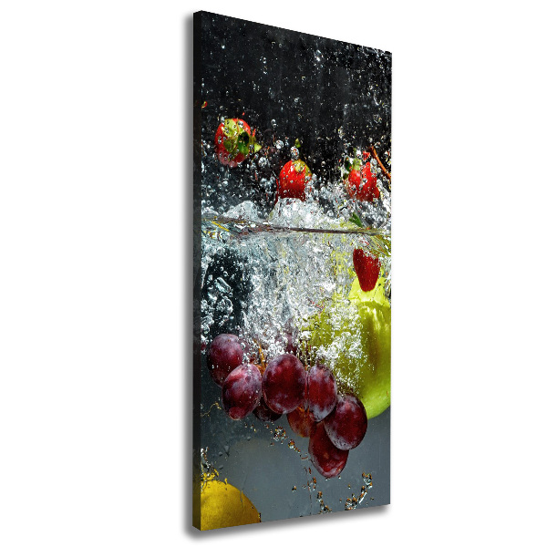 Verticale foto op canvas Fruit onder water
