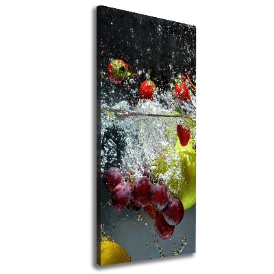 Verticale foto op canvas Fruit onder water