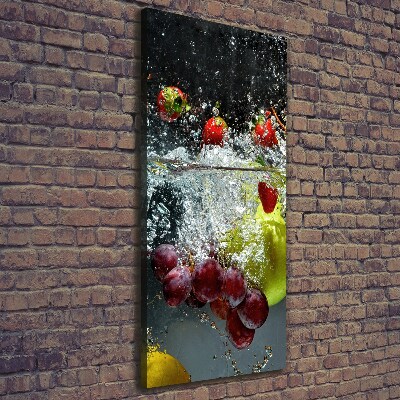 Verticale foto op canvas Fruit onder water