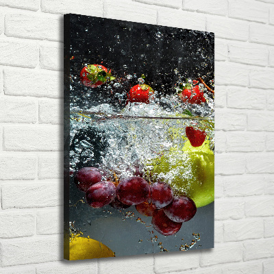 Verticale foto op canvas Fruit onder water
