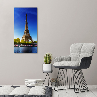 Verticaal canvasschilderij Eiffeltoren Parijs