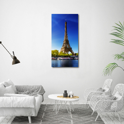 Verticaal canvasschilderij Eiffeltoren Parijs