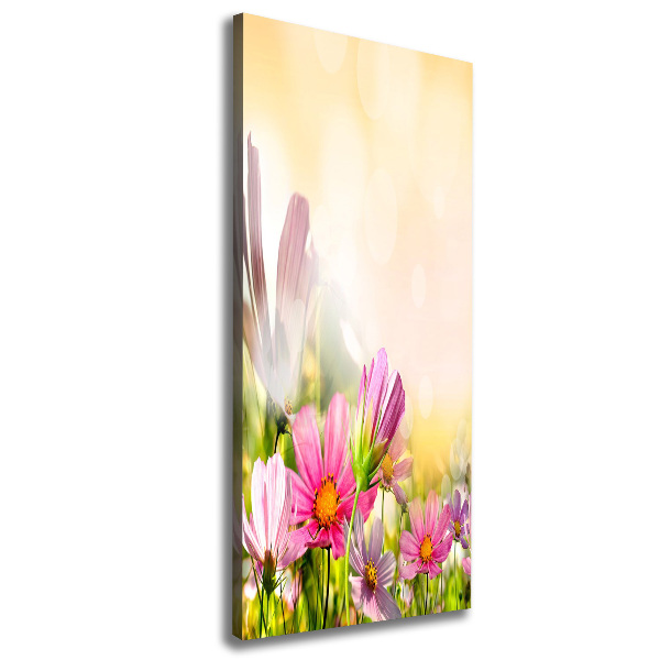 Verticaal canvasschilderij Wilde bloemen