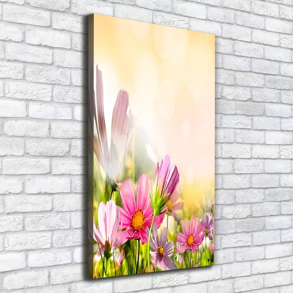 Verticaal canvasschilderij Wilde bloemen