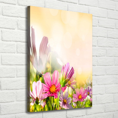 Verticaal canvasschilderij Wilde bloemen
