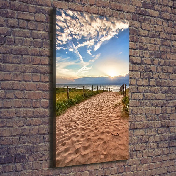 Verticaal schilderij op canvas Pad naar het strand