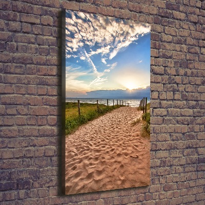 Verticaal schilderij op canvas Pad naar het strand