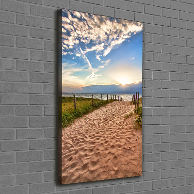 Verticaal schilderij op canvas Pad naar het strand