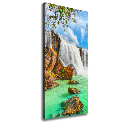 Verticale foto op canvas Waterval