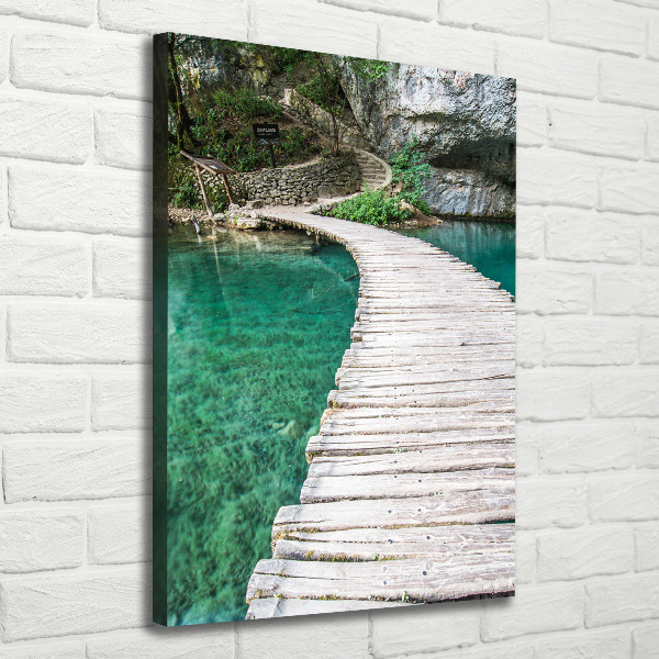 Verticale canvasfoto Plitvice-meren