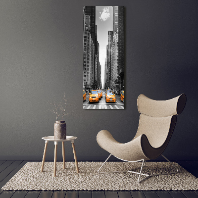 Verticaal schilderij op canvas New Yorkse taxi's