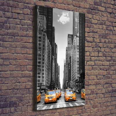 Verticaal schilderij op canvas New Yorkse taxi's