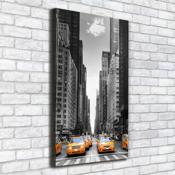 Verticaal schilderij op canvas New Yorkse taxi's