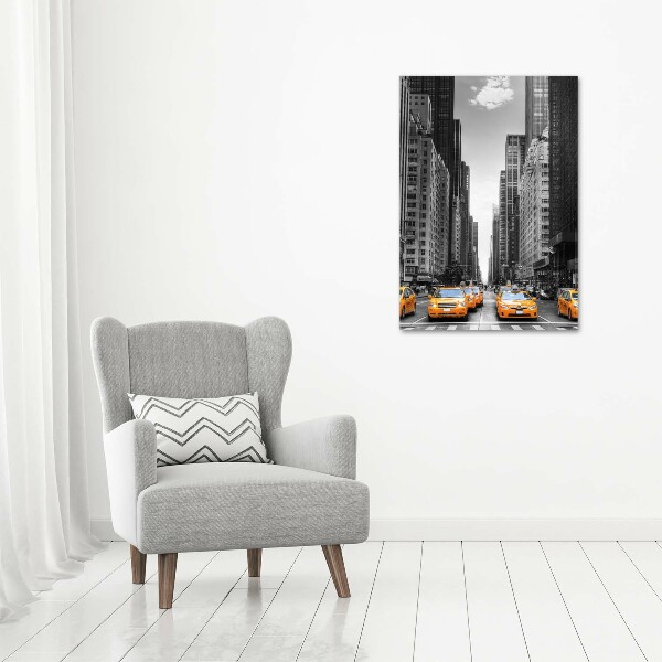 Verticaal schilderij op canvas New Yorkse taxi's