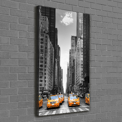 Verticaal schilderij op canvas New Yorkse taxi's