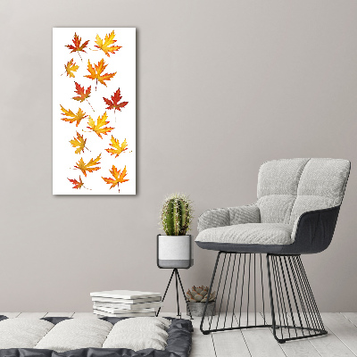 Verticale foto op canvas Herfstbladeren