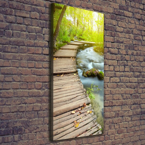 Verticale canvasfoto Pad in het bos