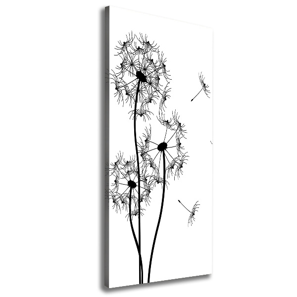 Verticaal canvasschilderij Paardenbloemen