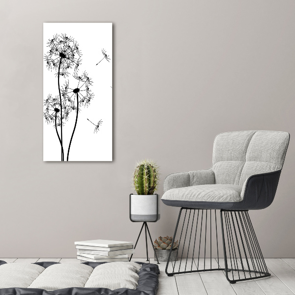 Verticaal canvasschilderij Paardenbloemen