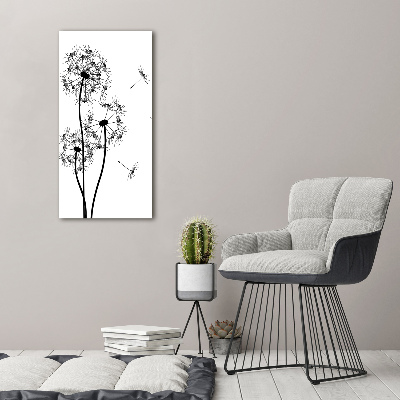Verticaal canvasschilderij Paardenbloemen