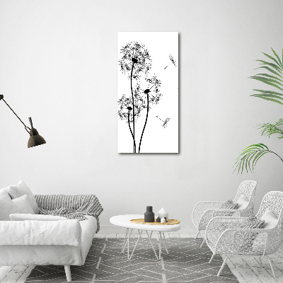 Verticaal canvasschilderij Paardenbloemen