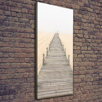 Verticaal schilderij op canvas Strandpad
