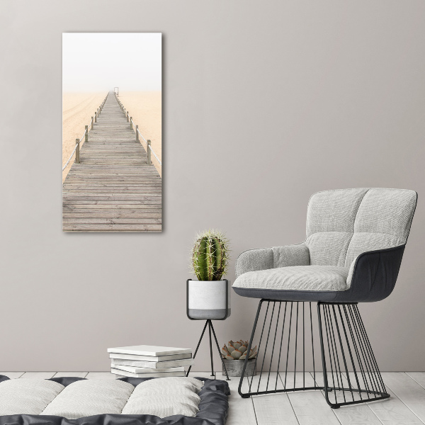 Verticaal schilderij op canvas Strandpad