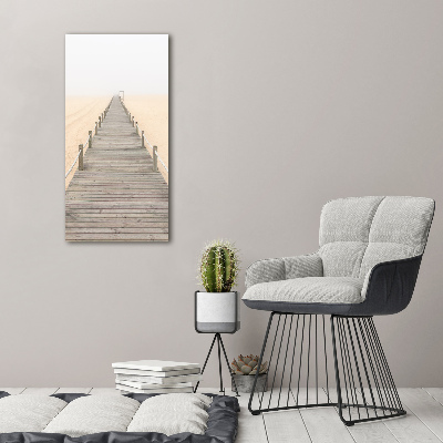 Verticaal schilderij op canvas Strandpad