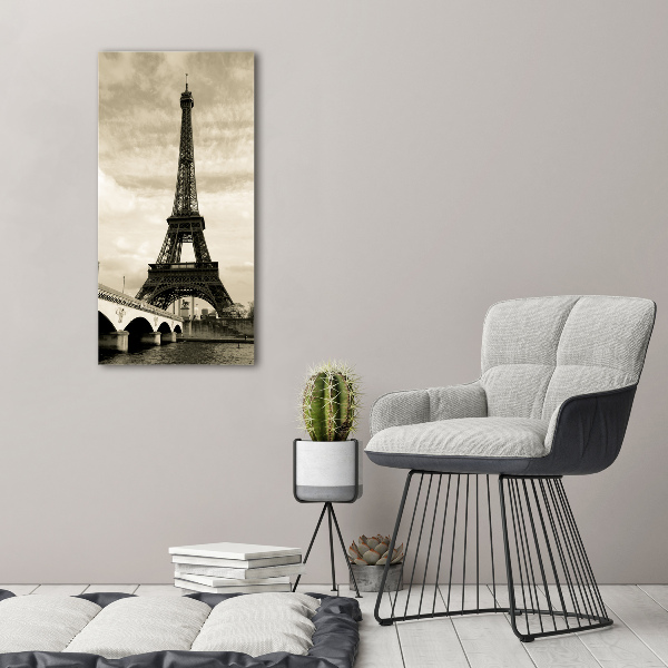 Verticale foto op canvas Eiffeltoren Parijs